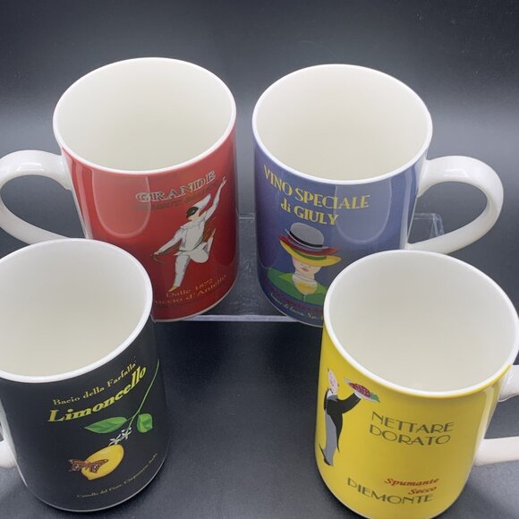 American Atelier at Home Cafe Milano 5298 Mug Set of 4 - Picture 3 of 16